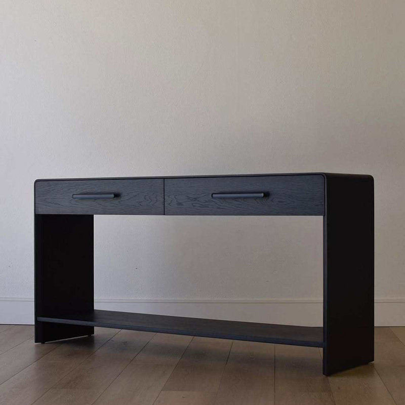 Console American Country, H 35,4 po x l 63 po x P 13,8 po, Noir