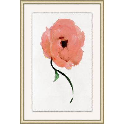 Pétale rose 2 - Peinture encadrée
