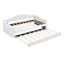 Lit de jour simple rembourré capitonné avec couchette, canapé-lit en velours avec ports USB et ports de charge de type C, aucun sommier nécessaire, beige (ancien SKU: HL000088AAA)