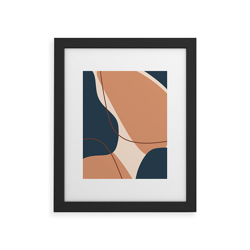 «Alilscriptble More Shapes II», reproduction d'art encadrée, Noir, H 36 po x l 24 po