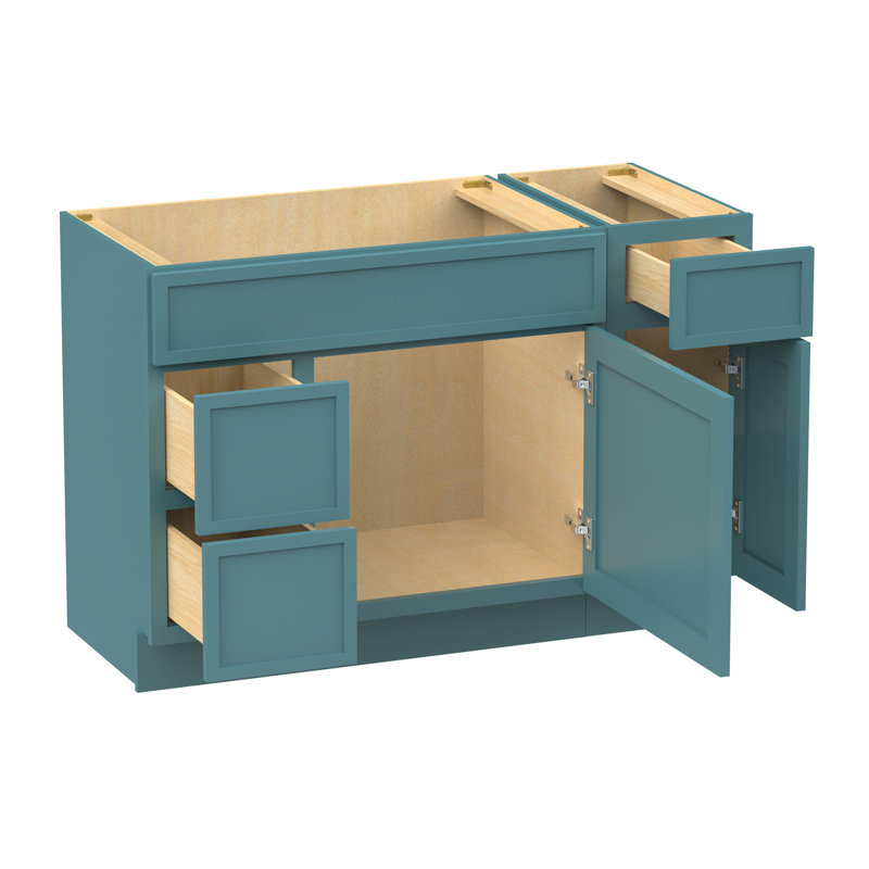 Base de meuble-lavabo simple 48 po seulement, Sarcelle