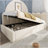 Upholstered Daybed With Storage And Metal Slatted Frame, A Multi - Functional Sofa Bed Ideal For Small Spaces And Comfortable Resting-1383993869