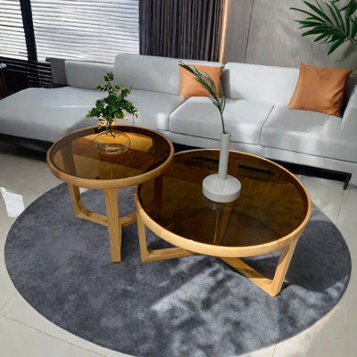 Ensemble de tables basses rondes
