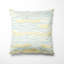 Coussin décoratif abstrait - Vague côtière de plage avec coussin imprimé jaune et bleu-125946104