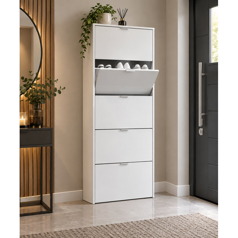 Zappa Shoe Cabinet White Soft Gloss