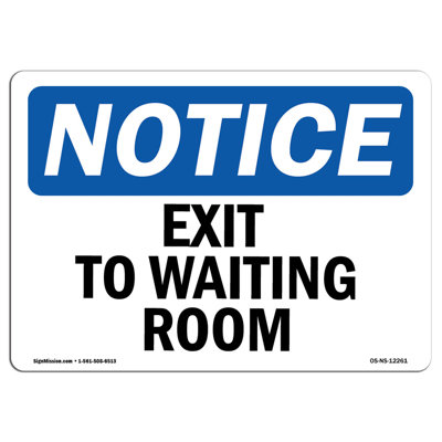 Exit to Waiting Room Sign