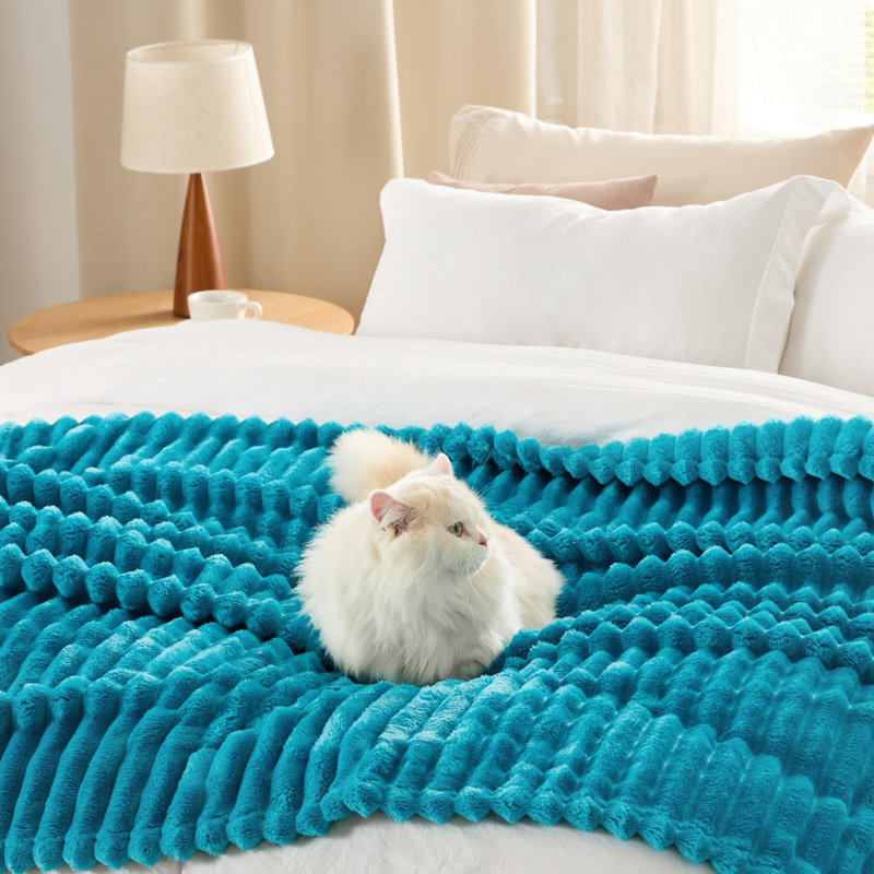 Bedsure Soft Fleece Throw For Beds & Sofas, 170cm x 130cm, Teal