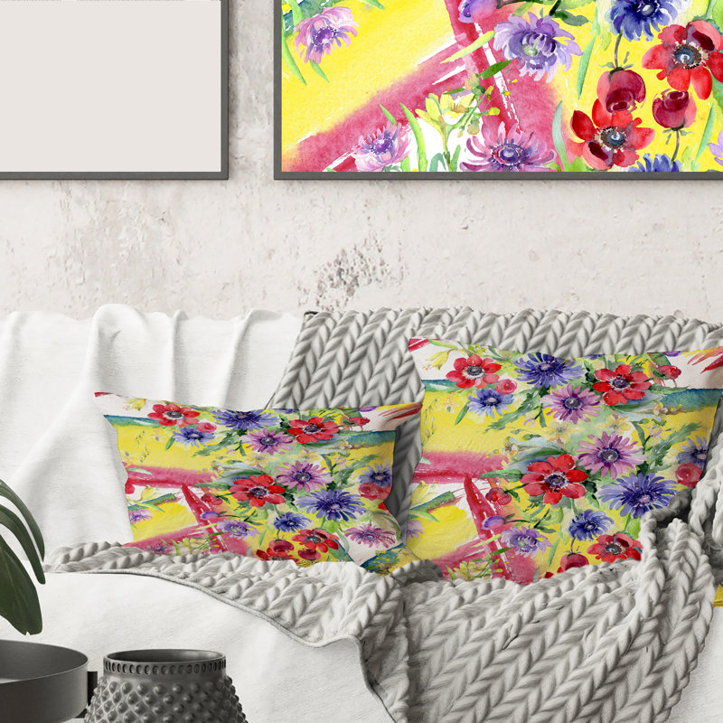 Floral Throw Pillow