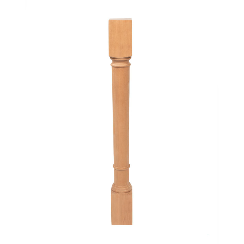 35.25" High Unfinished Cherry Wood Kitchen Island Leg