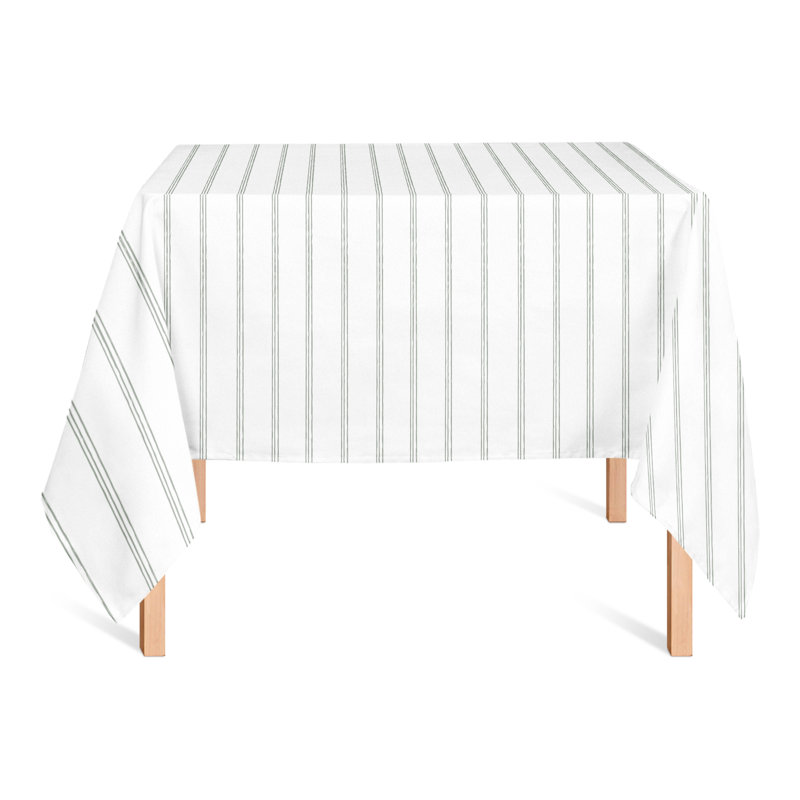 Penitas Striped Square Tablecloth, Green