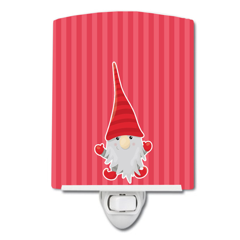Christmas Gnome Happy Ceramic Night Light