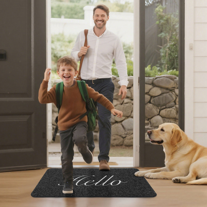 Paillasson pour porte d'entrée Hello Welcome Mat