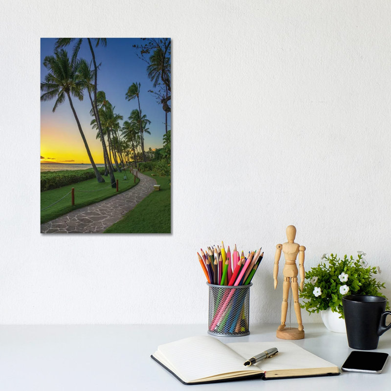 A Stroll in Maui 1 Piece Wrapped Canvas Wall Art, 20.32 cm H x 30.48 cm W