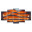 Ensemble de reproduction d'art moderne symphonique orange moderne