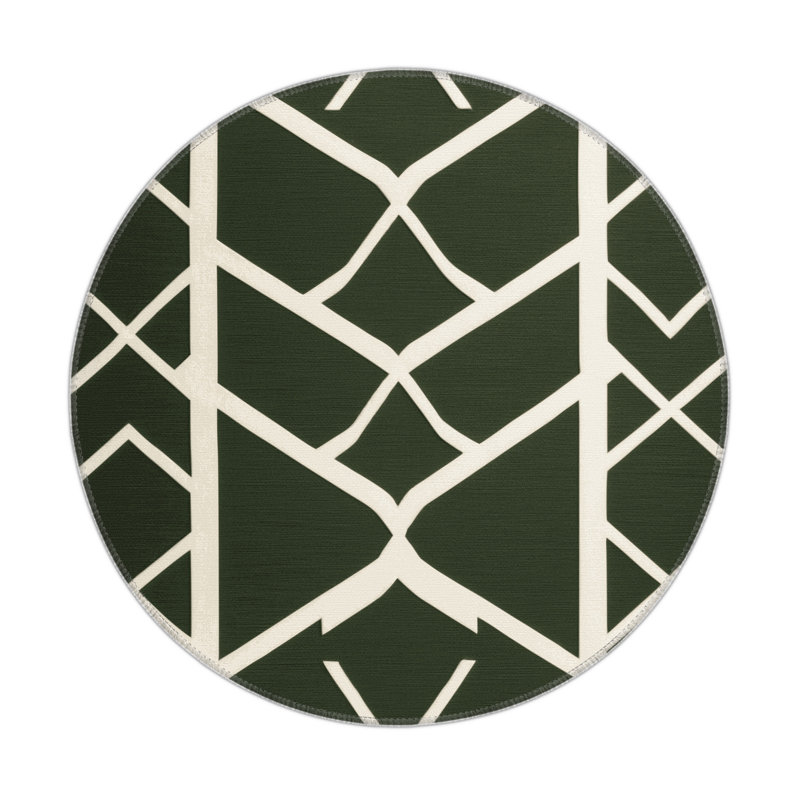 Tapis vert intérieur et extérieur Trellis, Rond 5 pi