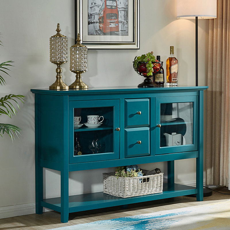 Buffet moderne avec tablettes réglables, buffet avec 2 portes et armoire de vestibule