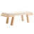 Anneus Beige Linen Upholstered Entryway Bench with Natural Wood Frame-449748054