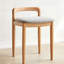 Banc de lit carré en chêne pour le maquillage dans la chambre à coucher et la salle à manger, aspect bois naturel, bords doux, supporte 300 lb, hauteur 20,67, poids de l'ensemble de tabourets de 9,35 lb, cadre confortable, profondeur 14,21 po,