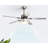 52 Inch Ceiling Fans With Lights, Led Fan Light With Remote Control