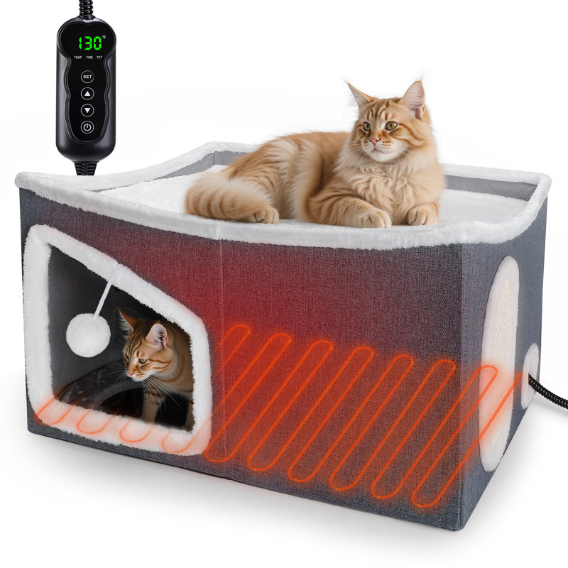 Maison pour chat chauffée