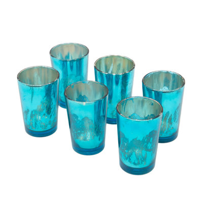 Petit porte-votive en verre mercure