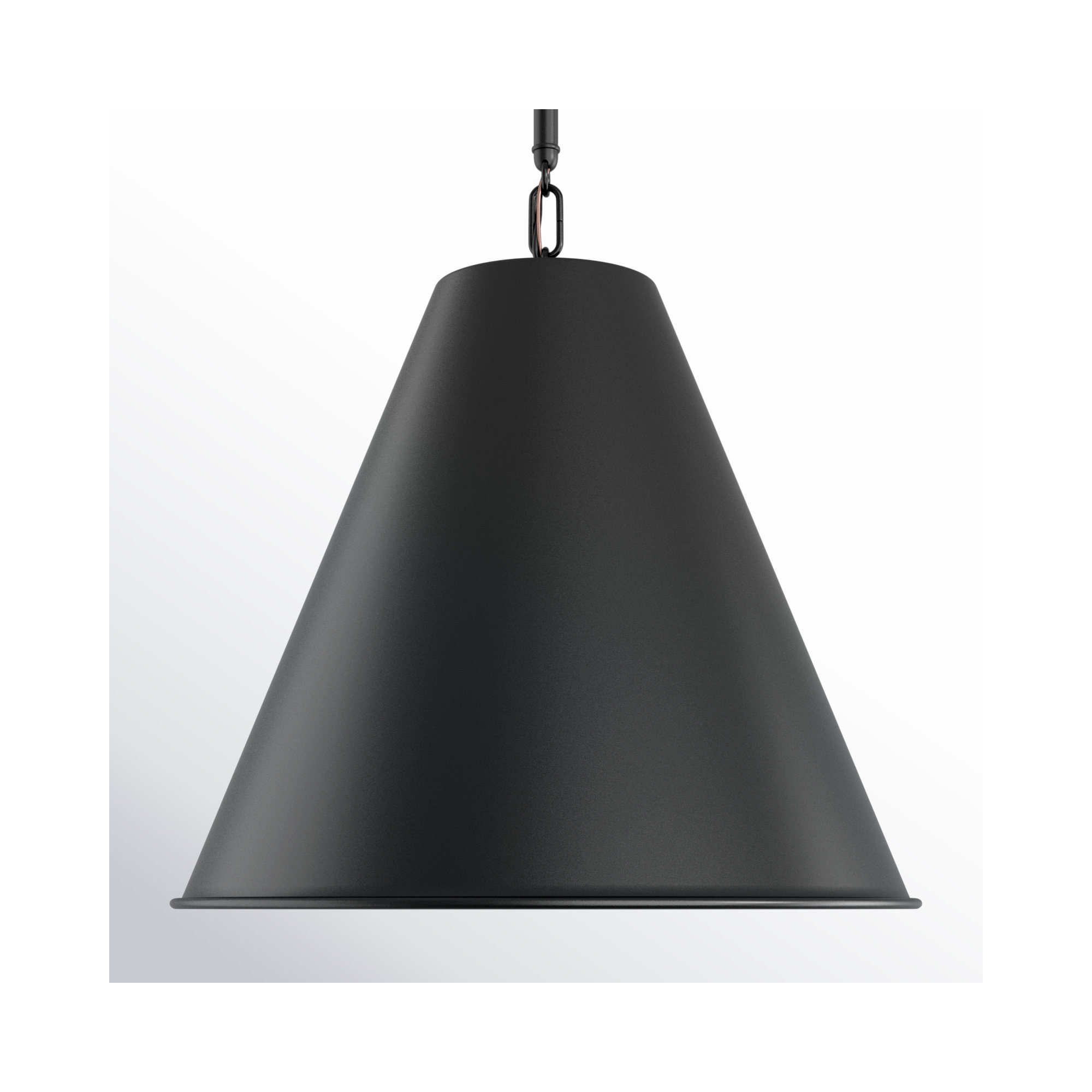 Camariae Single Light Metal Steel Dimmable Pendant, Midnight Black, Midnight Black