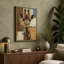 Giraffe in Geometry Modern - Wrapped Canvas-1612865208-1612865210