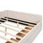 Lit plateforme tapissier moderne avec ports USB et 2 tiroirs spacieux, tissu en lin élégant pour plus de confort et d'organisation-1466286249