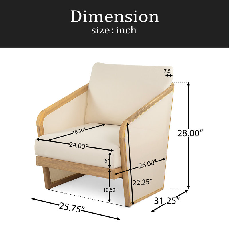 Wood PVC-coated polyester Club Chair