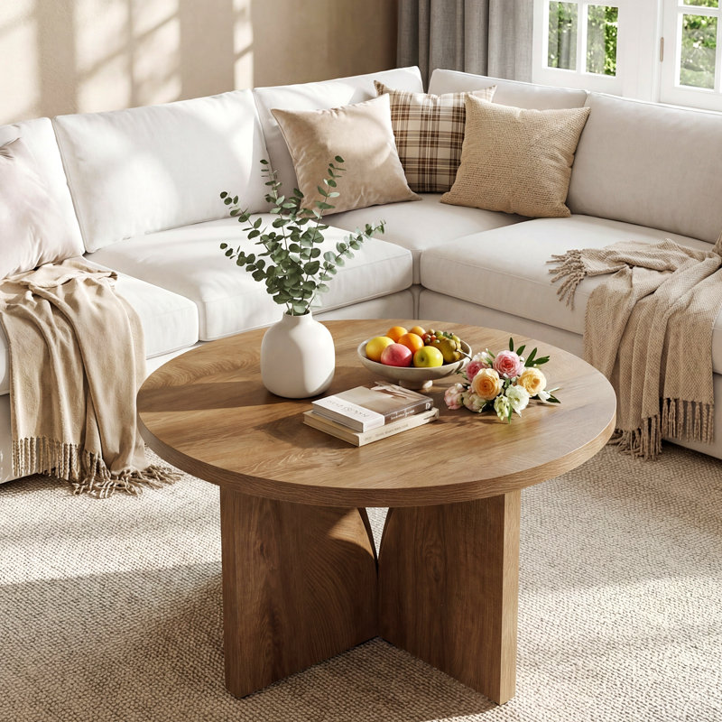 Pedestal Coffee Table with Storage
