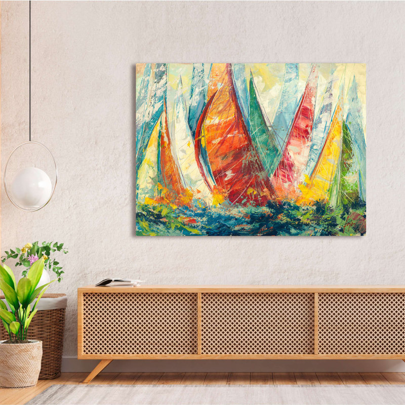 "Regatta on the high seas" by Luigi Florio, 70cm H x 100cm W