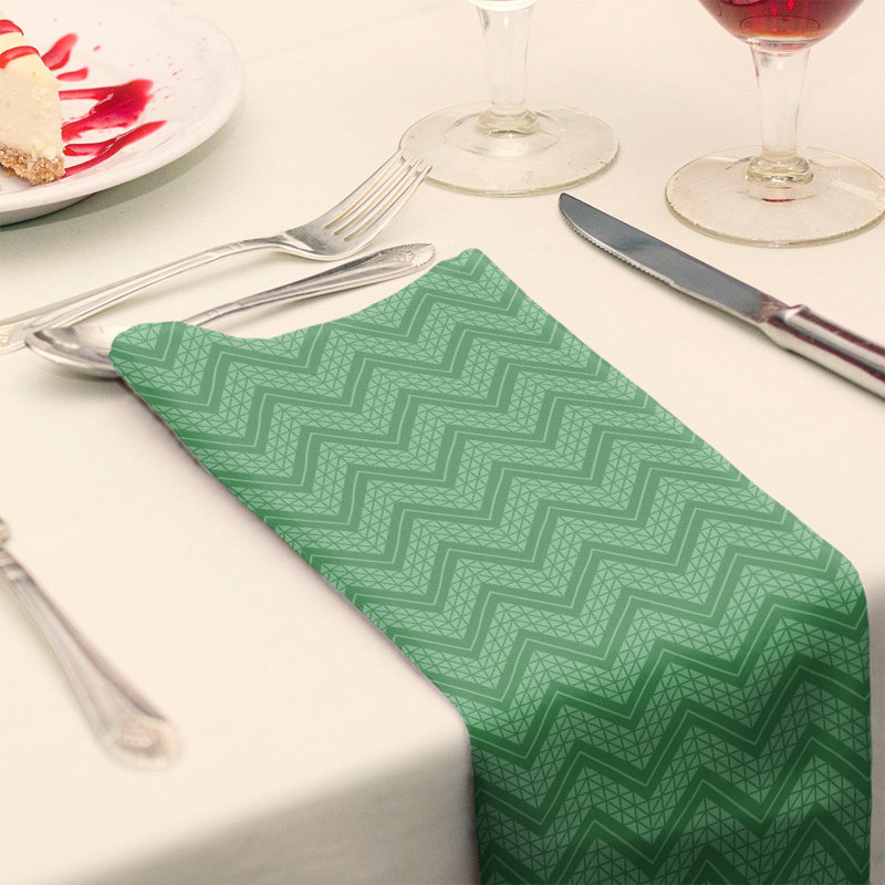 Stephenie Cotton Chevron Square Napkin, Cool Green, 22" x 22"