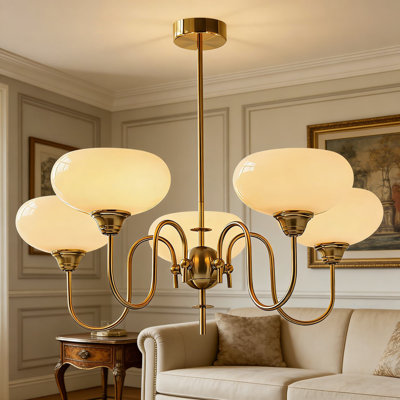 Lustre moderne Spoutnik avec 5 lumières sphériques, luminaire suspendu à hauteur réglable pour la salle à manger, le salon et la chambre à coucher
