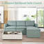 Upholstered L-Shaped Sectional Reversible-373733299