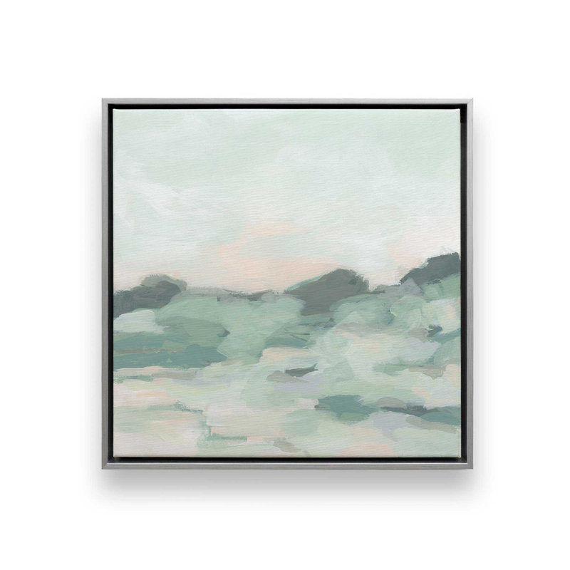 «Rolling Verdant Landscape II», reproduction sur toile, H 12,75 po x l 12,75 po, Chrome poli