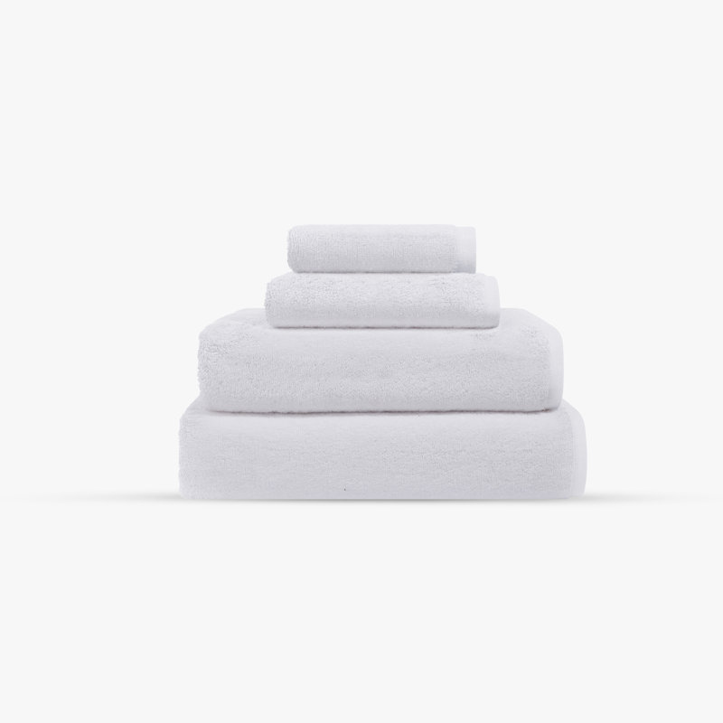 Mac 2 pcs Turkish Bath Towels Set, White