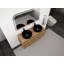 Meuble-lavabo de 48 po avec lavabo d'art en céramique, porte à fermeture en douceur, montage flottant, contreplaqué (emballage KD)-126528387