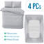Onorino Luxury 4-Piece Dyed Duvet Set with Pillowcases or Fitted sheet (4 in 1)-2063012535-2063012524