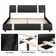 Conshohocken Low Profile Modern Leather Upholstered Platform Bed Frame with Adjustable Headboard