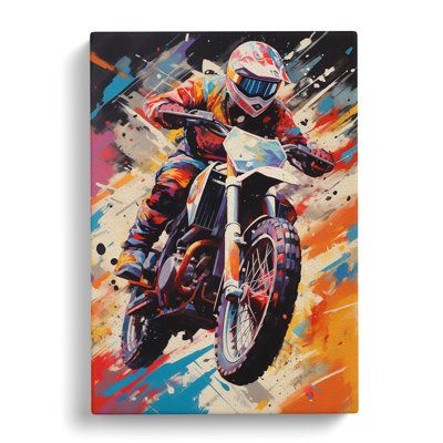 Motorbike Orphism - Wrapped Canvas