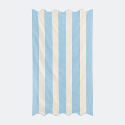 Scalloped Stripe Beach Towel