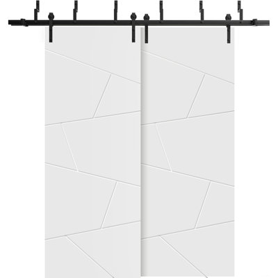 Planum Solid + Manufactured Wood Paneled without Installation Hardware Kit Sliding Closet Doors