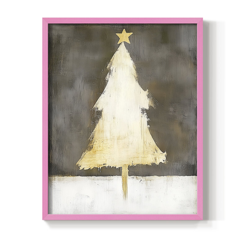 Christmas Holiday Art DCCLXXIX Framed Print - Solid Wood, H 11 po x l 9 po, Rose