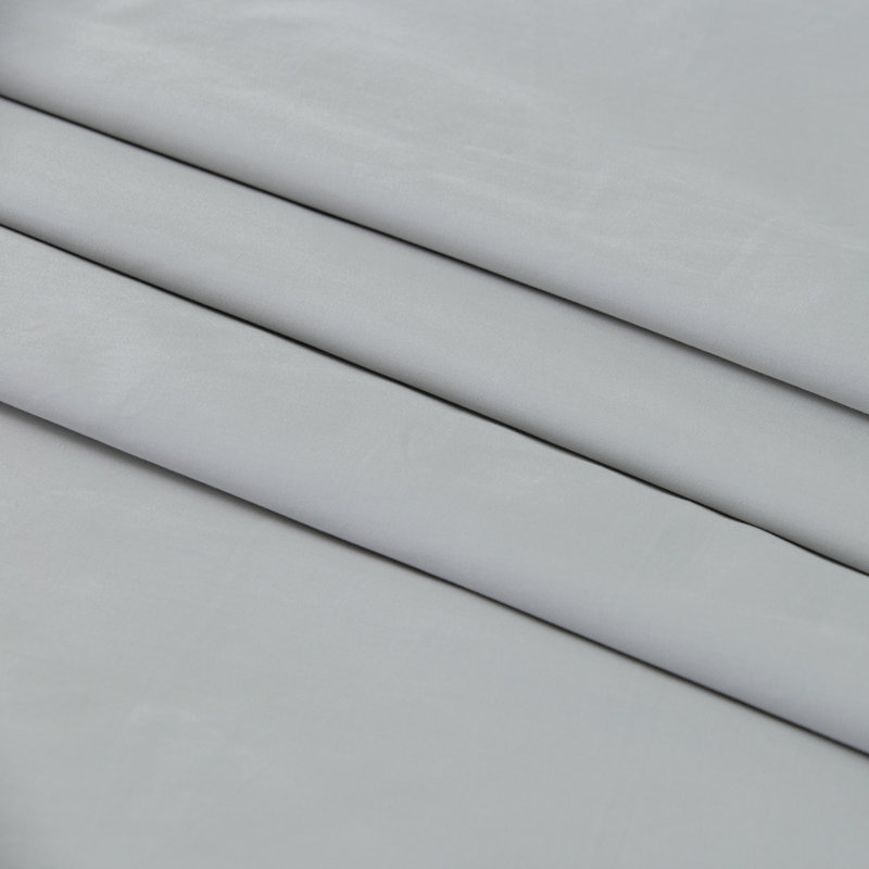  Ensemble de housse de couette en satin de coton 400 fils Long Staple, Gris argenté