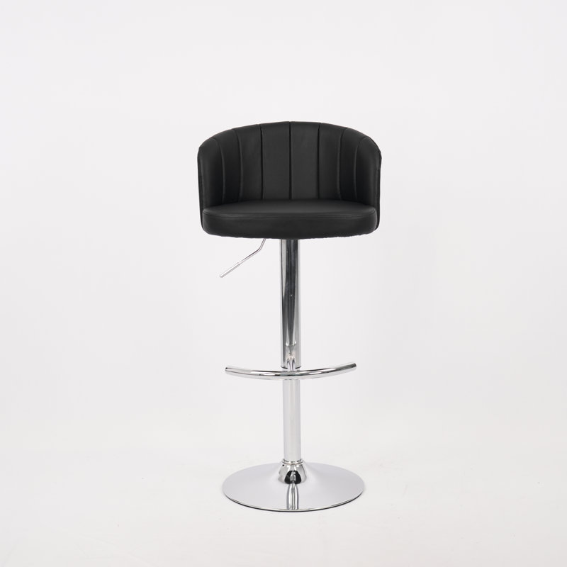 De 2 chaises de bar en polyuréthane à hauteur ajustable, semi-pour une détente optimale, chaise à glissière 2, en hauteur, expérience détendue, design