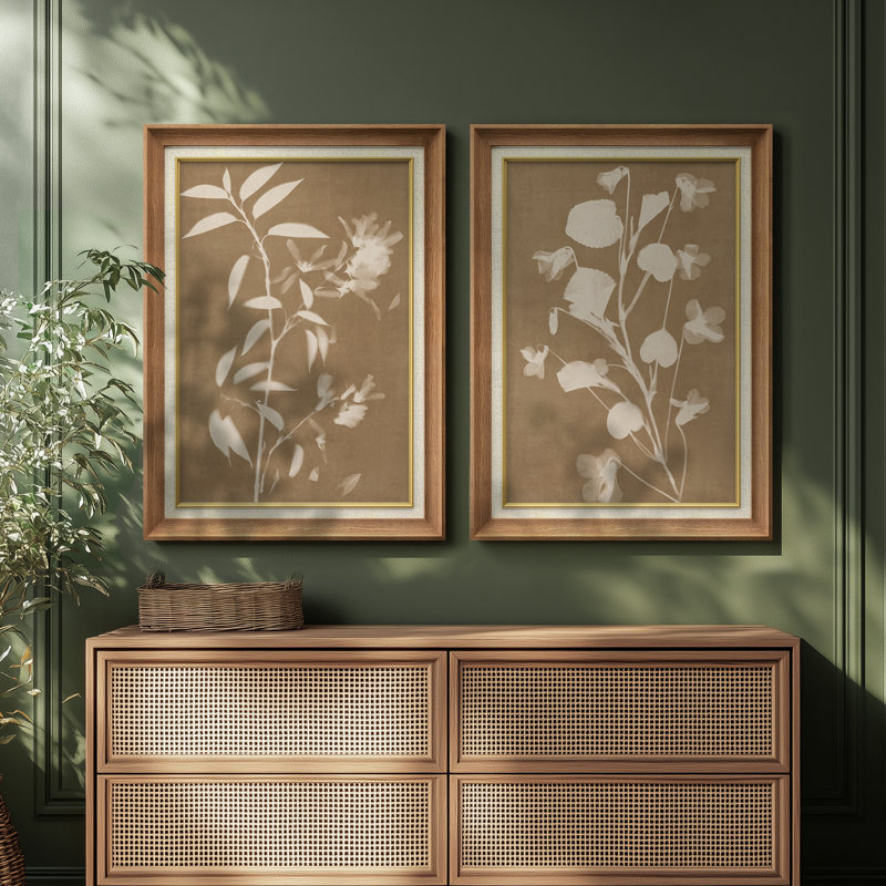Ensemble de 2 œuvres d'art encadrées de qualité supérieure sur toile de qualité supérieure avec cadre de 26 po x 36 po