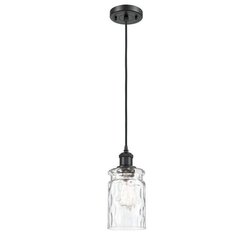 Barner 1 - Light Single Pendant, No Bulb Included, Clear, Matte Black