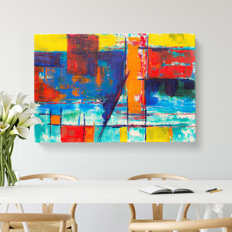 Abstract Art Painting Vol.292 by S.Johnson - Wrapped Canvas Painting, 35cm H x 50cm W x 3cm D
