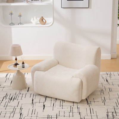 Fauteuil en chenille rembourré avec sièges profonds