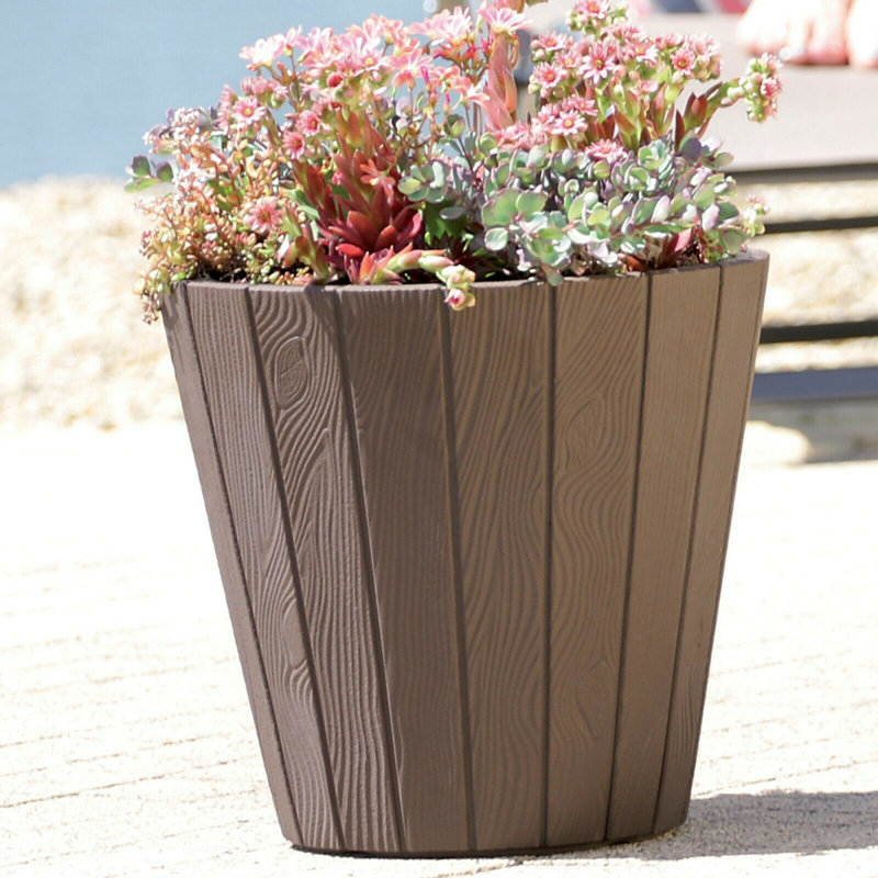 Ernfrid Pot Planter, Brown, 31cm H x 30cm W x 31cm D